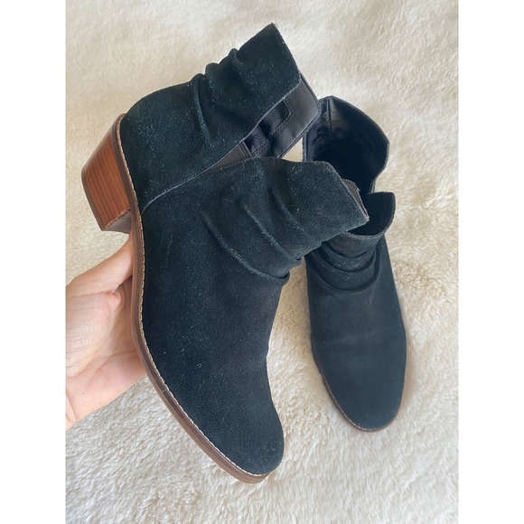 Cole Haan Women's 8.5 Alayna Black‎ Suede Slouch Slip On Booties - Picture 1 of 9